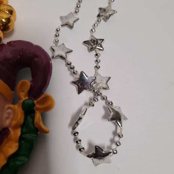 Mardi Gras Beads with Jester & Crawfish Pendants - Picture 4 of 8